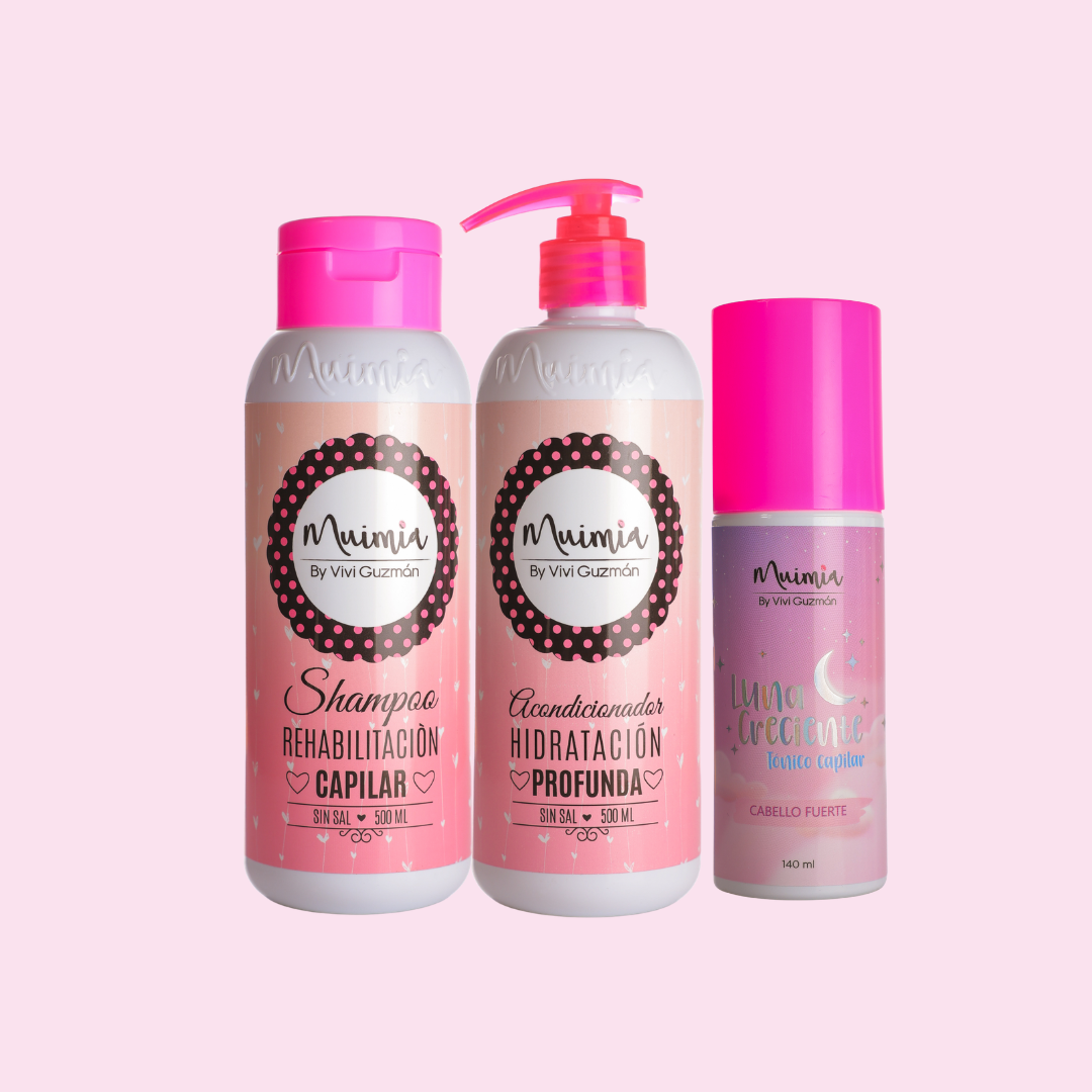 Shampoo 500ml + Acondicionador 500ml + tónico capilar 140ml
