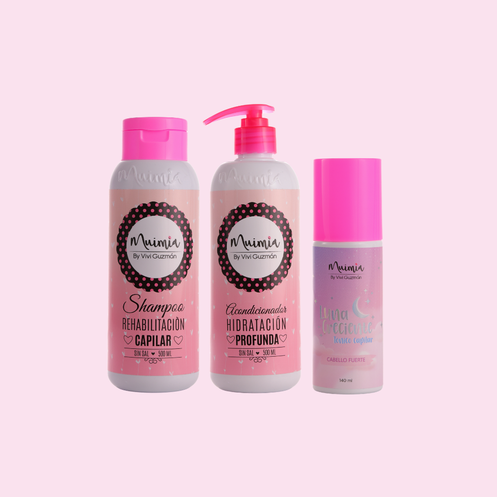 Shampoo 500ml + Acondicionador 500ml + tónico capilar 140ml