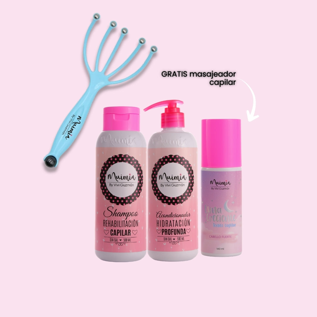 KIT DE CRECIMIENTO+GRATIS MASAJEADOR CAPILAR